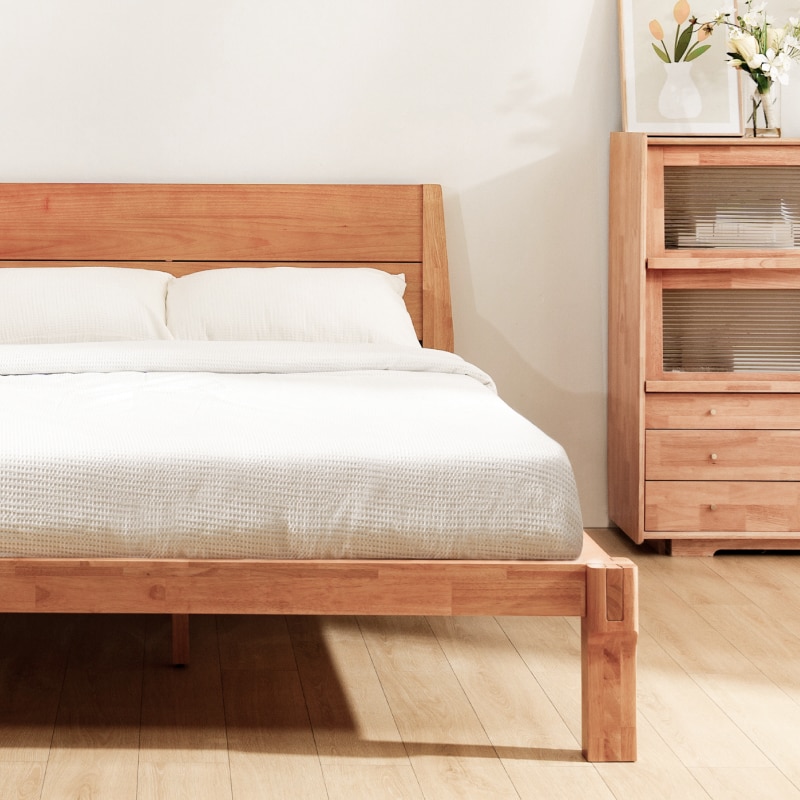 すのこベッド Bryan Motoyuki Japanese Style Queen Low Bed Frame in Walnut | Homary